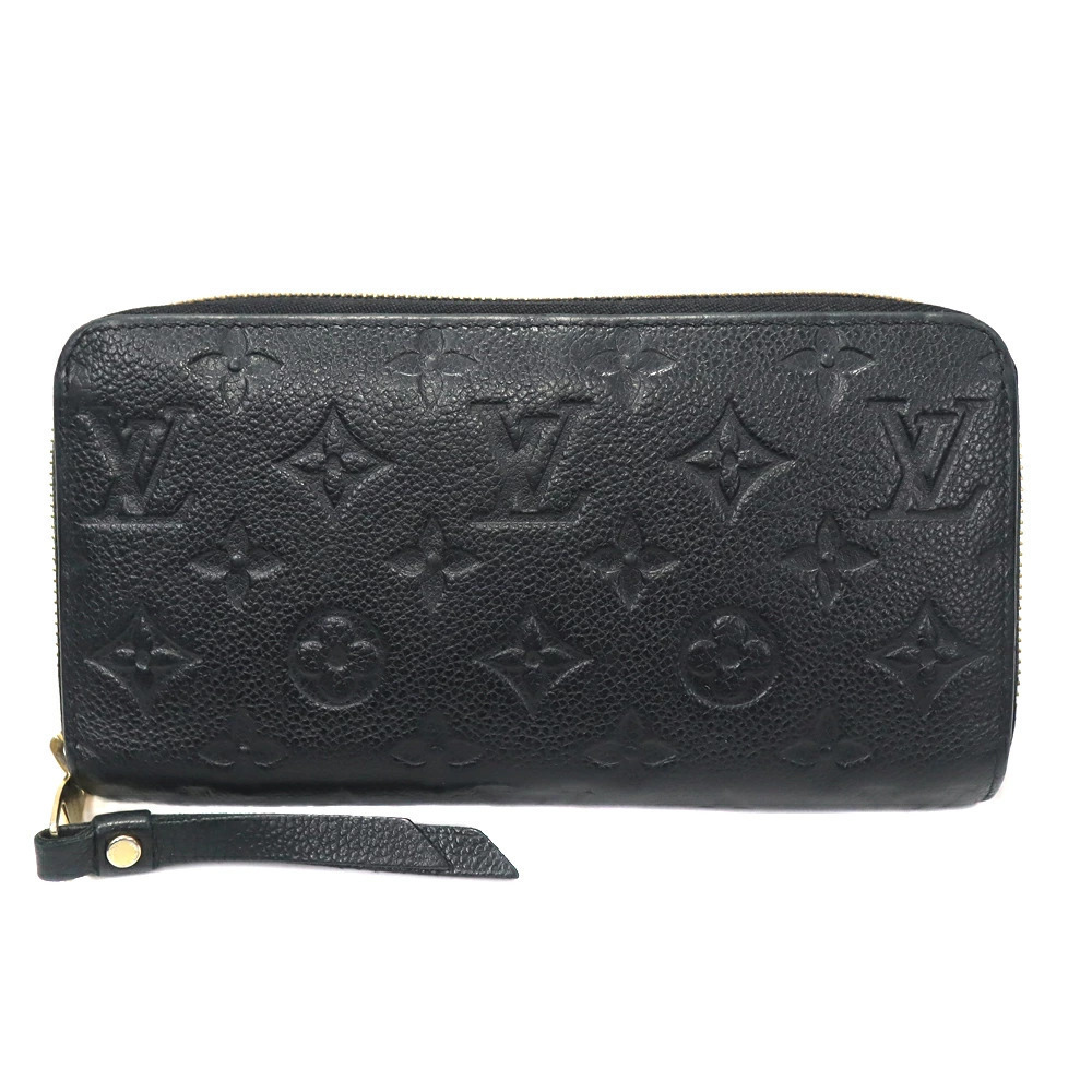 Louis Vuitton Zippy Wallet Long Empreinte Leather Noir Black